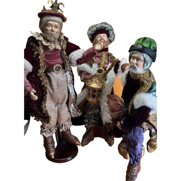 Sullivan's Large Ornate 3 Wise Men Doll Nativity Figurines Rare Find 19" - Picture 2 of 16